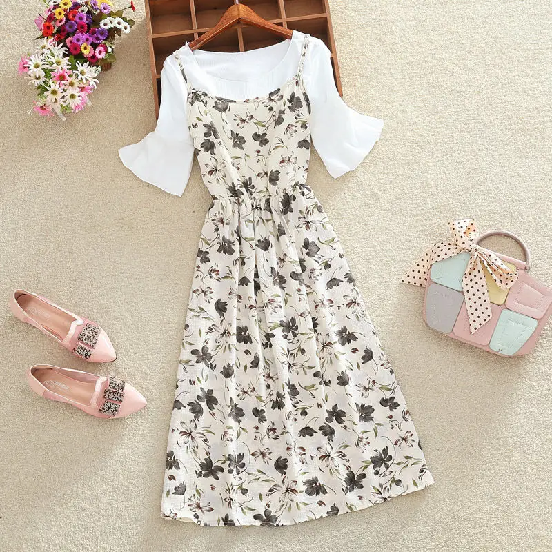 Комплект из двух предметов с цветочным принтом элегантное праздничное