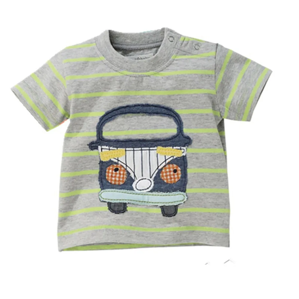 Новинка летняя футболка для маленьких мальчиков хлопковые топы в полоску с