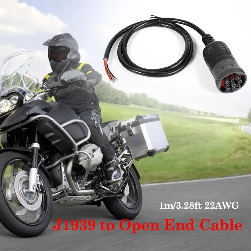 J1939 9 Pin гнездовой разъем для кабеля открытого конца 22AWG диагностический кабель