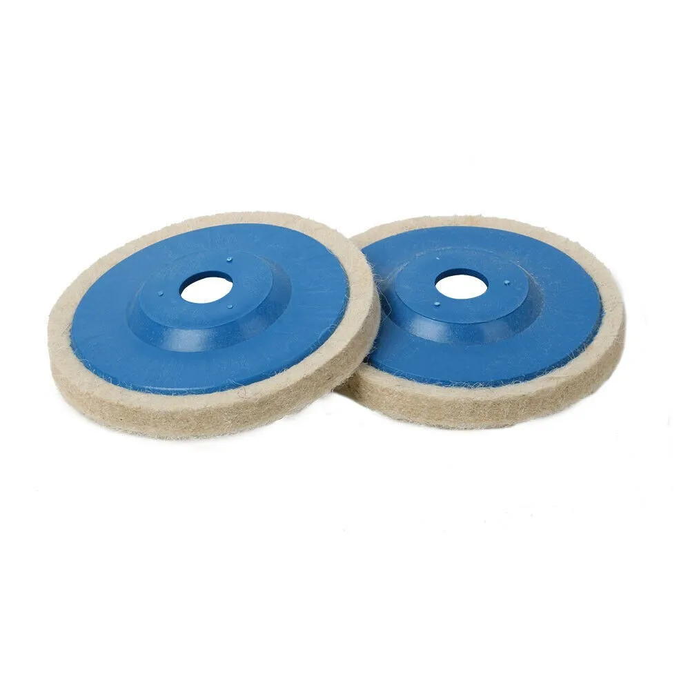 

2PC 4 Inch 100mm Wool Polishing Wheel Buffing Pads Angle Grinder Wheel Felt Polishing Disc For Metal Marble Glass Ceramics