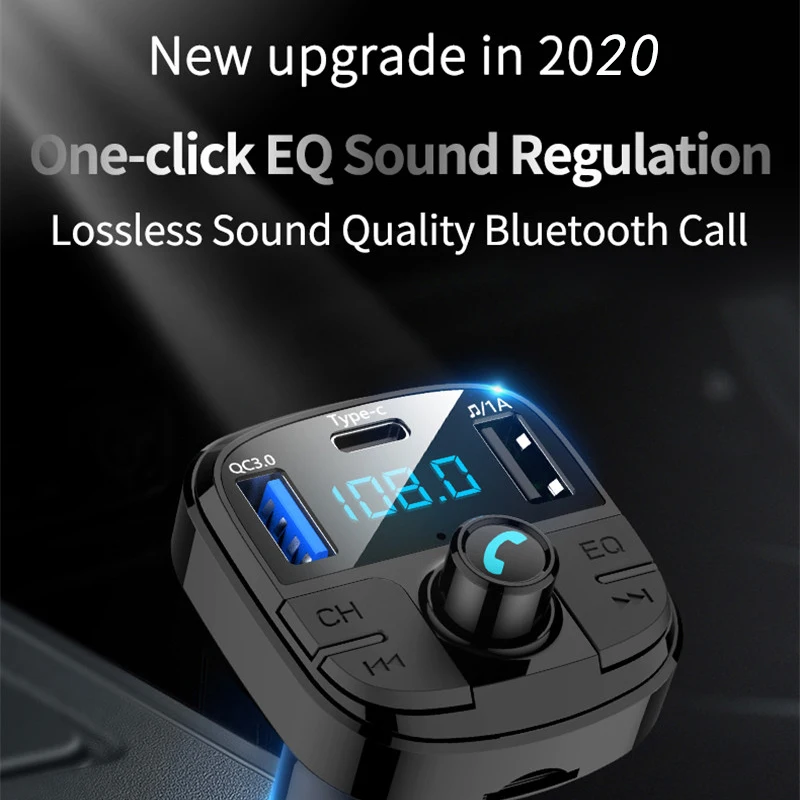 Автомобильный FM-передатчик Bluetooth 5 0 mp3-плеер беспроводной аудиоприемник громкой