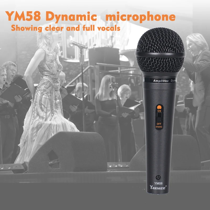 Профессиональный динамический микрофон проводной Ручной Музыкальный Микрофон