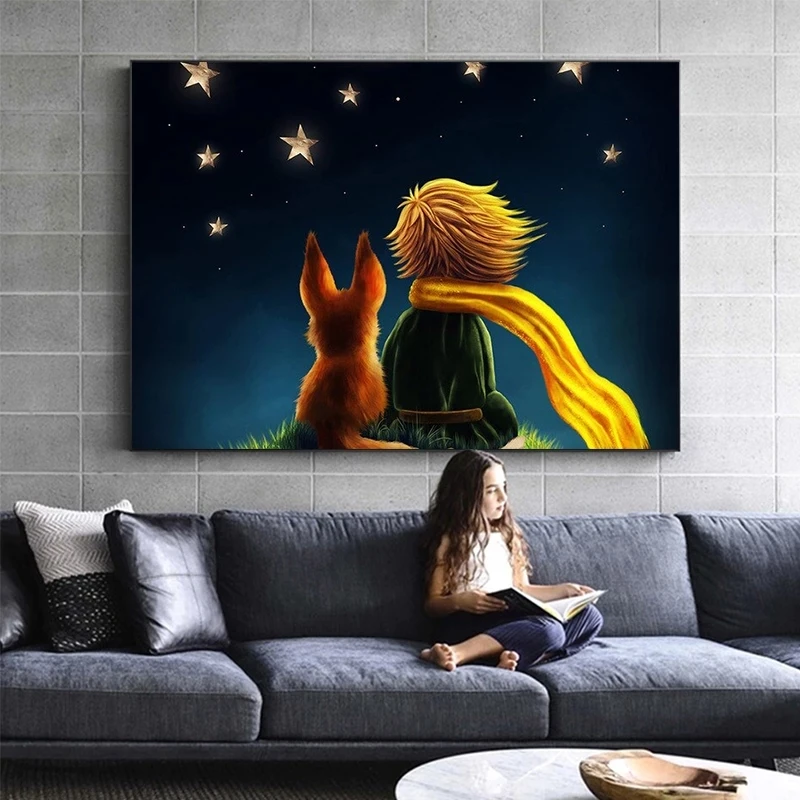 

Movie animated little prince murals and posters family decoration paintings, which can be printed on canvas in high definition