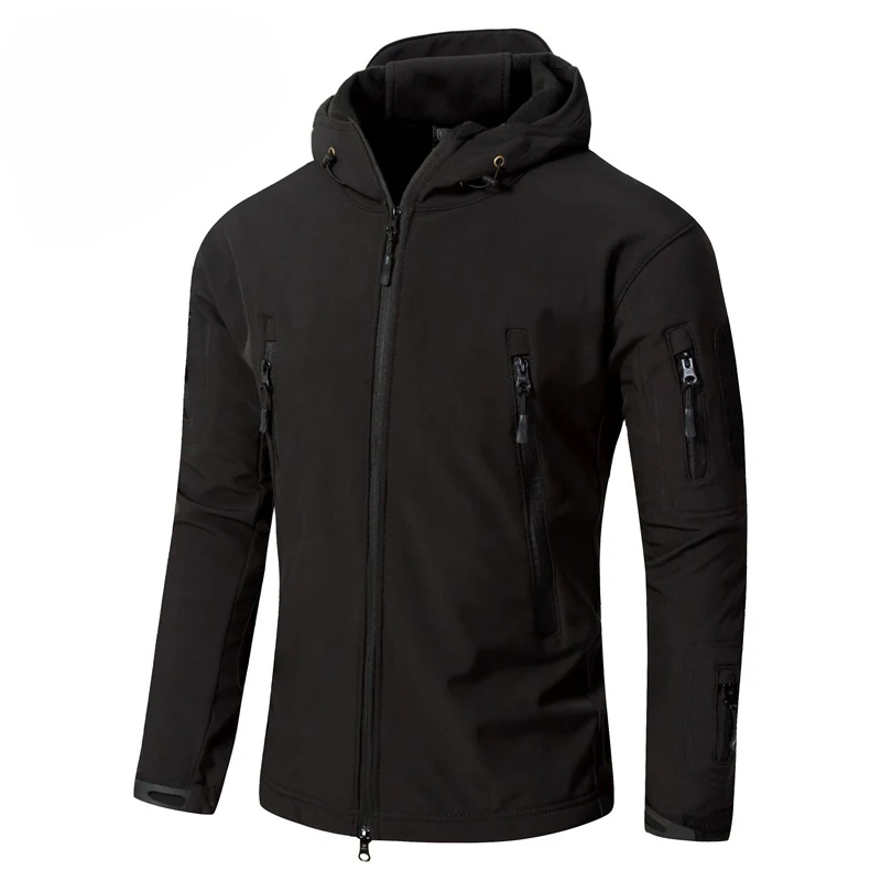 Men Woodland Digital Camouflage Jackets Outdoor Waterproof Windproof Coats Military Warm Fleece Tactical Softshell Jacket