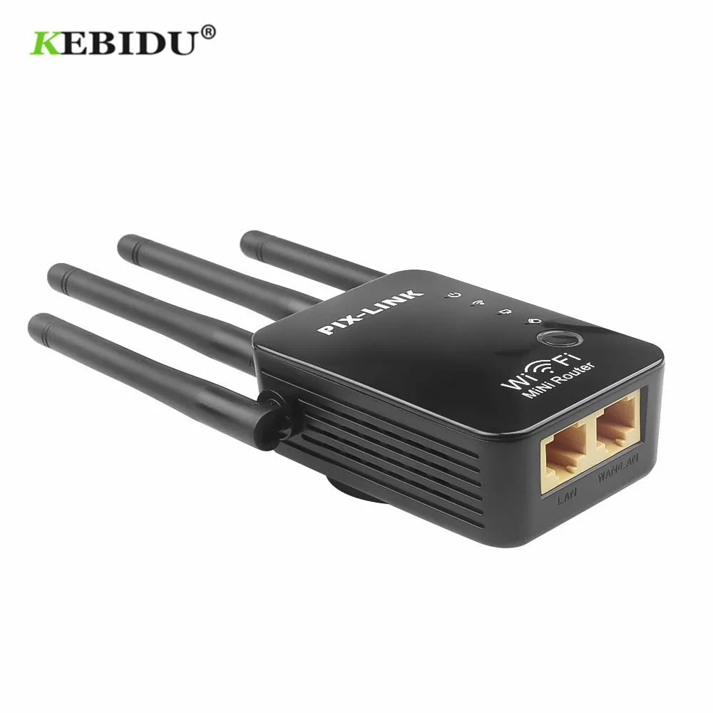 KEBIDU Long Range Extender 300 Mbps Wireless WiFi Repeater Wi Fi Booster 2.4G Wi-Fi Amplifier WiFi Router Access point