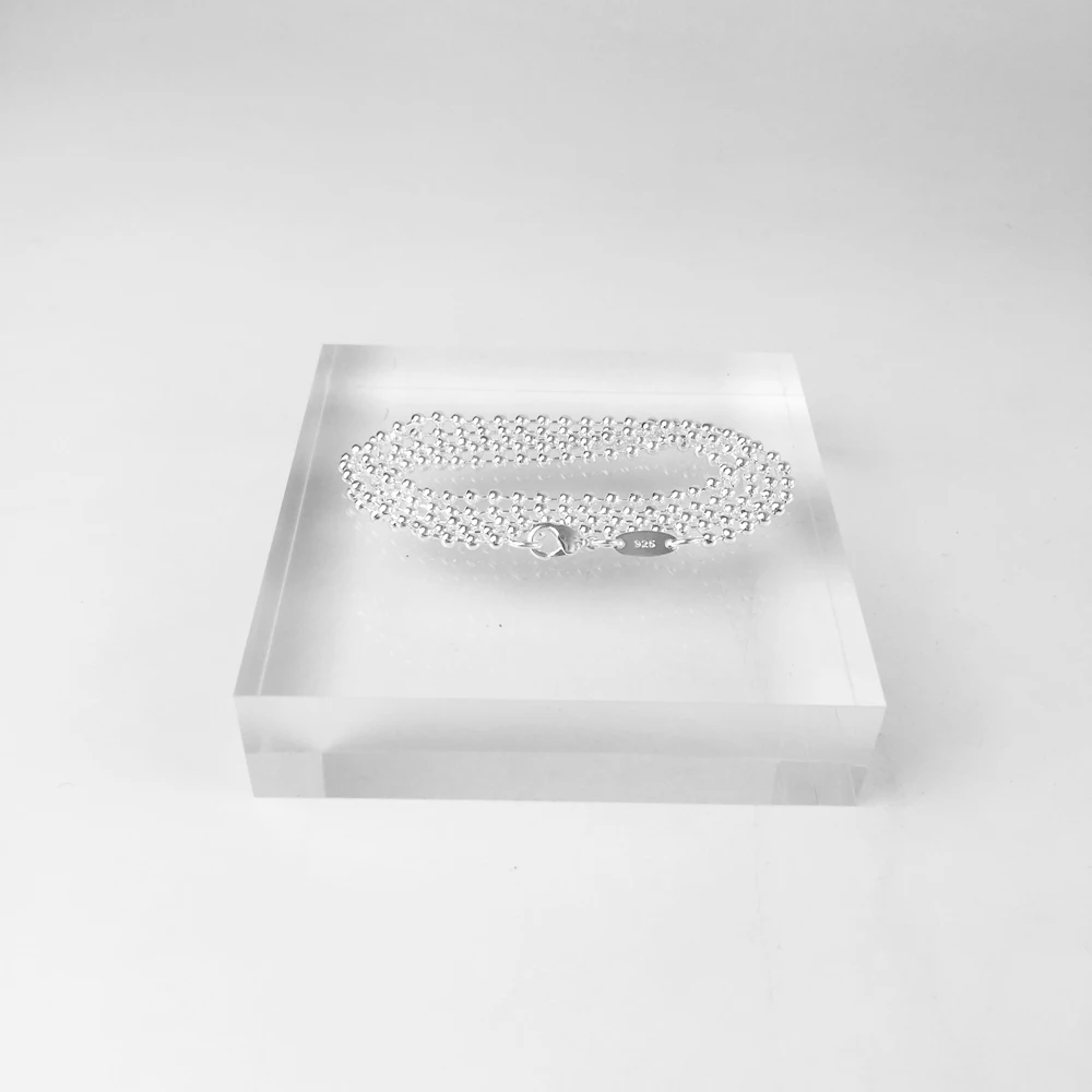 Цепочка с подвеской в виде шара ожерелье из стерлингового серебра 2017 пробы