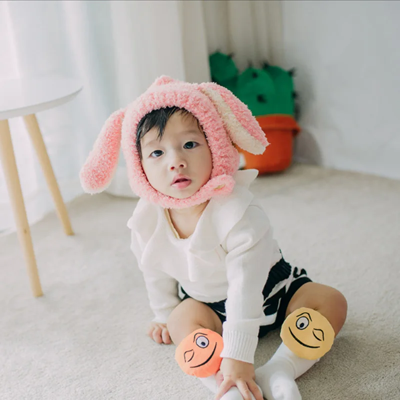 kids Winter Hats Cap for Kids Boys Girls Cute Rabbit Ears Earflaps Russian Hat Warm Bomber Hats for Girl Boy Cotton Snow Cap