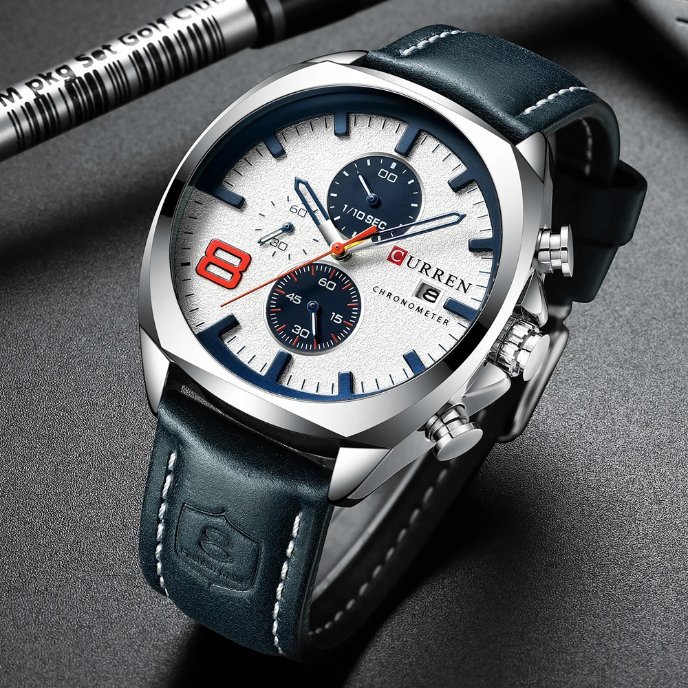 

Mens Watches Top Brand Luxury Reloj CURREN Men's Army Military Sport Watch Men Casual Leather Quartz Watch Relogio Masculino