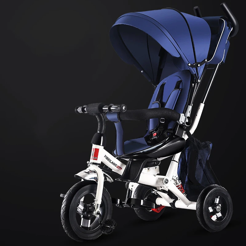 New Children's Car Three-wheeled Bicycle Baby Hand Push Rotating Seat Damping Child Carriage | Игрушки и хобби