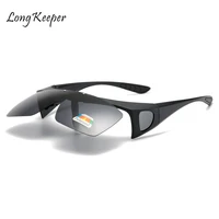 brand design men flip up polarized sunglasses male outdoor sports fishing sunglass driving photochromic glasses uv400 oculos