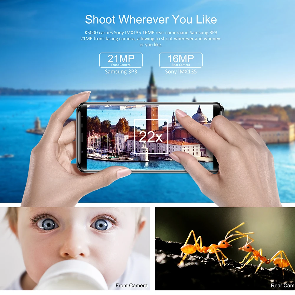 Oukitel K5000 смартфон 21 МП 16 МП 4G LTE 5000 мАч 4 Гб 64 Гб MTK6750 Восьмиядерный мобильный телефон 5," HD отпечатков пальцев type-C мобильные телефоны