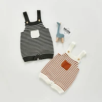 autumn winter knitted warm striped overalls for infants 2020 baby casual cute coveralls jumpsuits