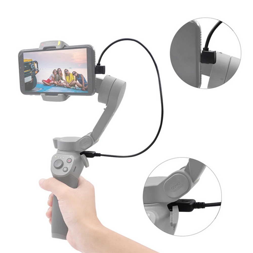 

35CM Elbow Charging Cable Handheld Gimbal to Mobile Phone Cable for OSMO 3 OM4 Handheld Gimbal Camere Accessories