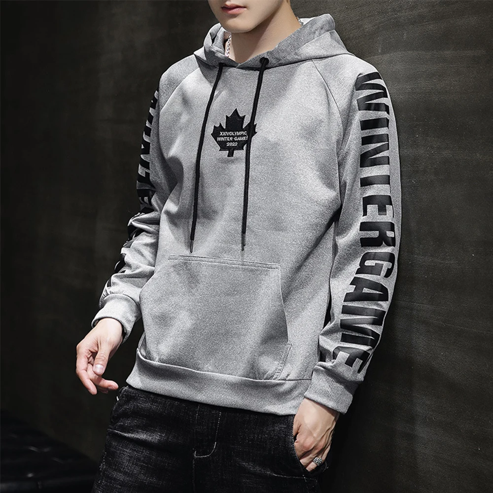 

Man Swweatshirts Hoody Long Sleeve Streetwear Hip Hop Leaf Spring Tops Autumn High Quality Hoody Coats