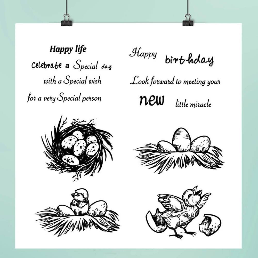 

The joy of birth Clear Stamps For DIY Scrapbooking/Card Making/Album Decorative Rubber Stamp Crafts
