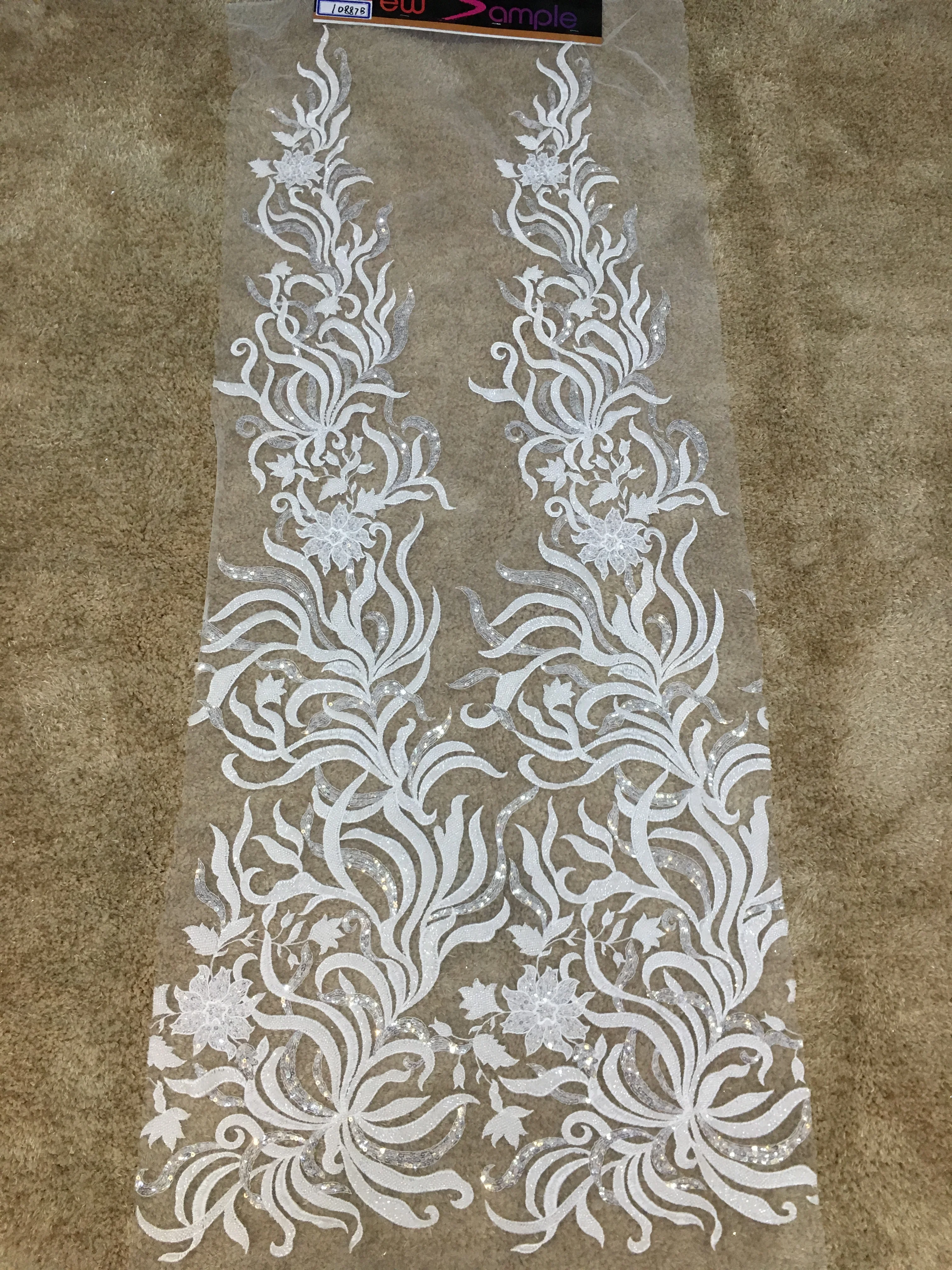 Оптовая продажа Beaed кружева свадебное платье вышивка фабричное кружево 10 ярдов/партия