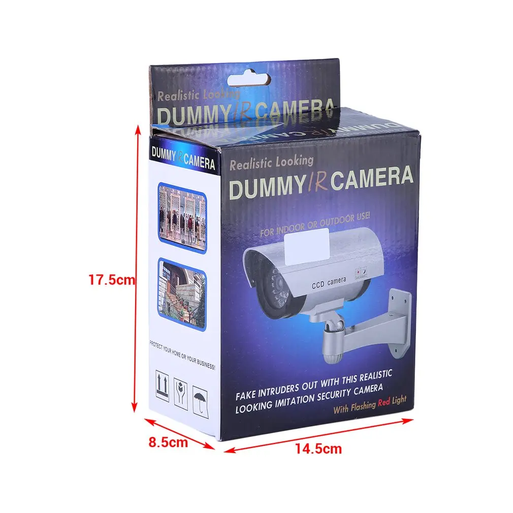 

Waterproof Outdoor Indoor Home Security Guard Dummy CCD Camera Simulation Surveillance Camera Built In LED Flashing Light