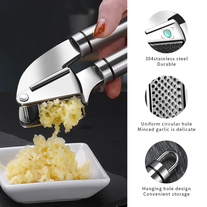 Ручной многофункциональный пресс для чеснока из нержавеющей стали имбиря