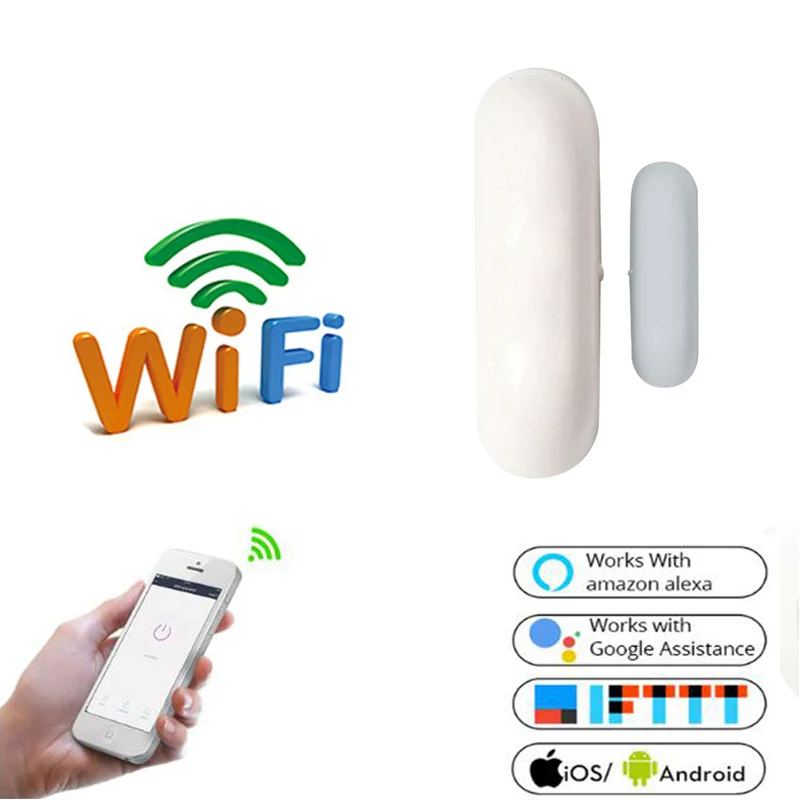 Набор1 WiFi Умный домашний датчик окна двери, уведомления приложения оповещения домашней безопасности детектор, совместимый с Echo Google Home - Комплект: Набор1