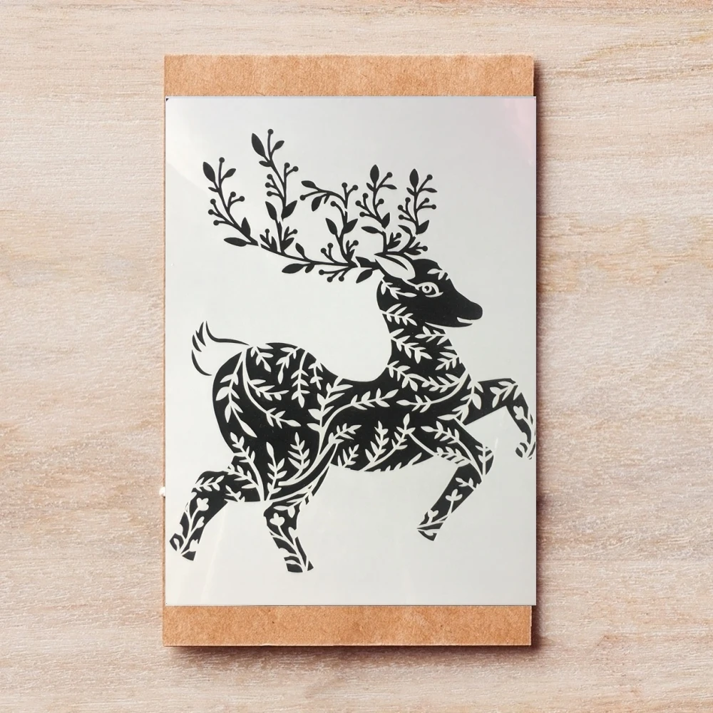 

A4 29cm Mandala Branch Deer DIY Craft Layering Stencils Wall Painting Scrapbook Coloring Embossing Album Decorative Template