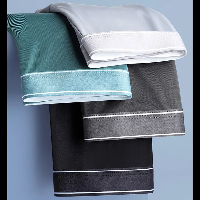 New Men's Ice Silk Underwear High Stretch Men Panties Breathable And Comfortable Boxer Briefs Man Underpants