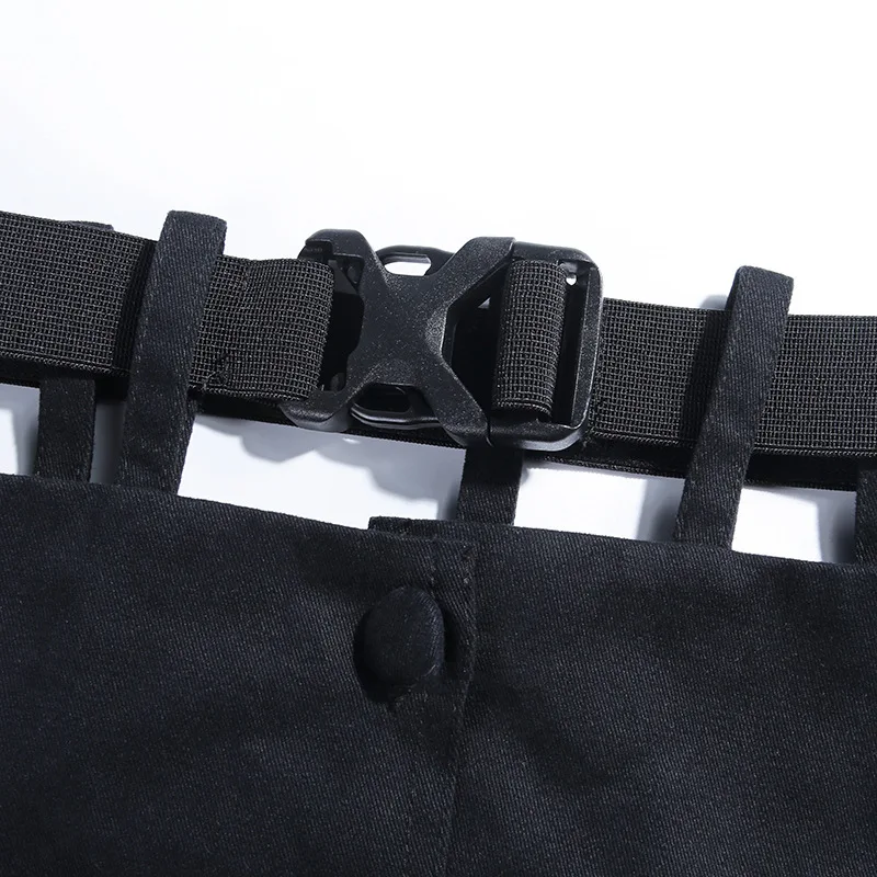 Женская готическая плиссированная мини-юбка Черная юбка с высокой талией и