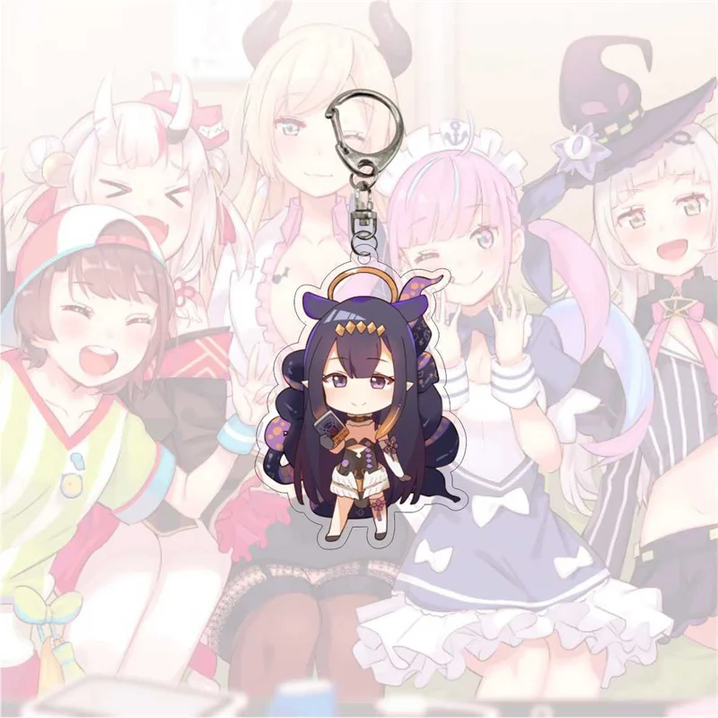 

Hololive Vtuber Youtuber Key Chain EN Shark Gawr Gura Mori Calliope Watson Animation Game Acrylic Anime Figure Pendant Key Ring