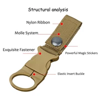 hanging buckle portable water bottle ring holder mineral water bottle clip for backpack belt outdoor camping hiking traveling