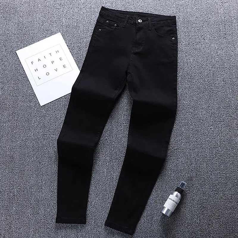 

NEW Slim Blue Skinny Jeans for Women High Waist Jeans Woman Blue Denim Pencil Pants Stretch Waist Ladies Jeans Pants Plus Size
