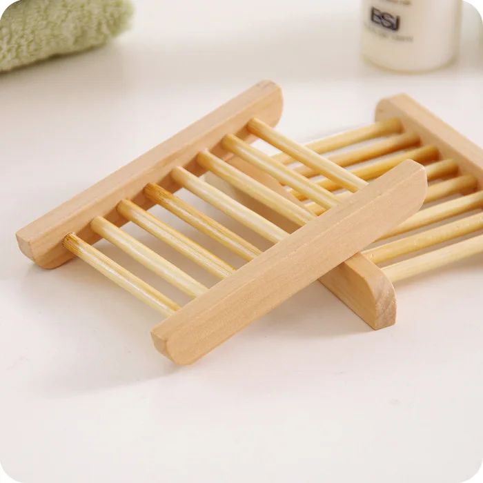 1PC Natural Wooden Soap Dish Tray Holder Storage Rack Plate Box Container for Bath Shower Bathroom | Дом и сад