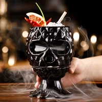 bar personalitysspecial ceramic wine cup tiki pineapple dark octopus hawaiian style molecular cocktail drinking mugs decoration