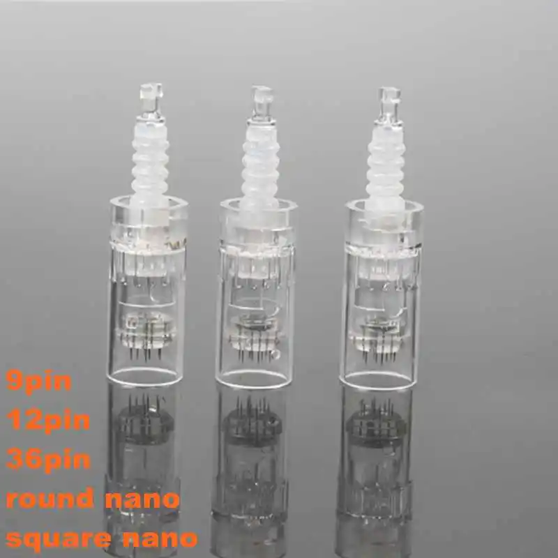 50pcs 9pin Электрический Dr. pen Derma Pen M5-W перезаряжаемая микроручка для тату иглы картридж иглы наконечники 12pin иглы для МТС bbglow - Цвет: 50pcs 9pin