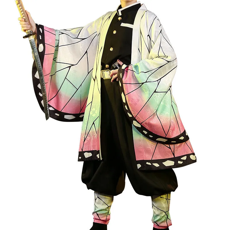 Кимоно Kochou Shinobu для косплея из аниме рассекающий демонов кимоно м/ф no Yaiba пальто