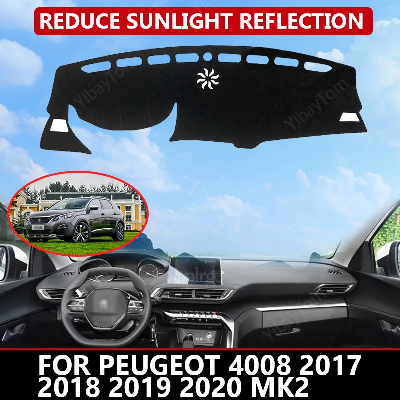

Car Dashboard Cover for Peugeot 4008 2017 2018 2019 2020 MK2 Mat Protector Sun Shade Dashmat Board Pad Auto Carpet