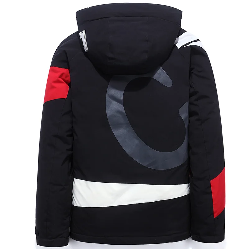 Зимние мужские пальто на утином пуху Модные повседневные куртки однотонные