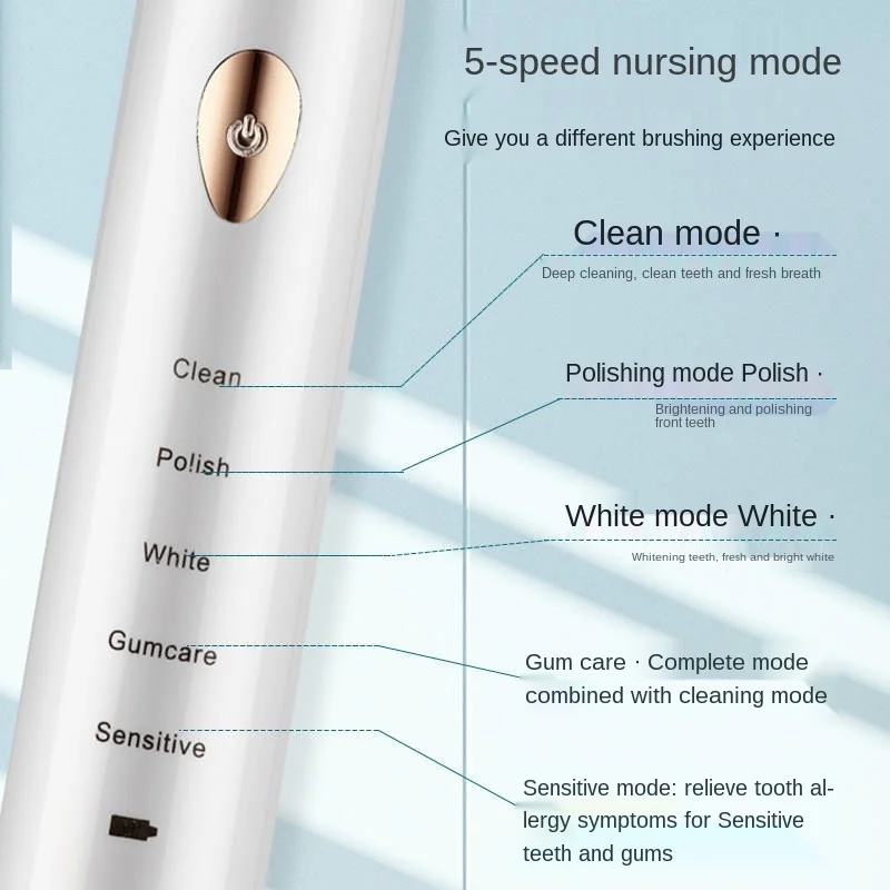 

Ultrasonic soft hair rechargeable waterproof electric toothbrush couple set adult gift