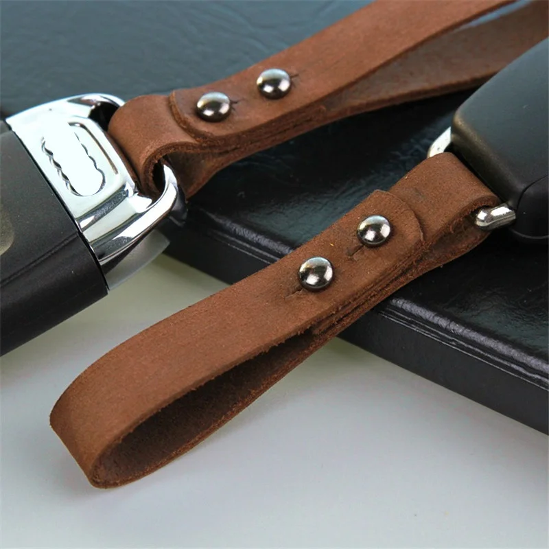 Высококачественный брелок для ключей из натуральной воловьей кожи подходит всех