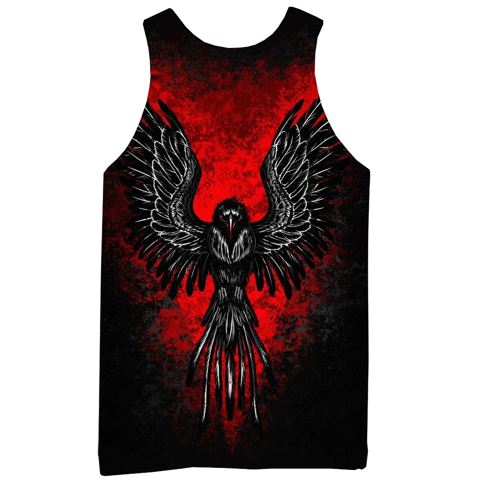 Мужская майка с 3d-рисунком орла жилет без рукавов рисунком ястреб Топ в стиле