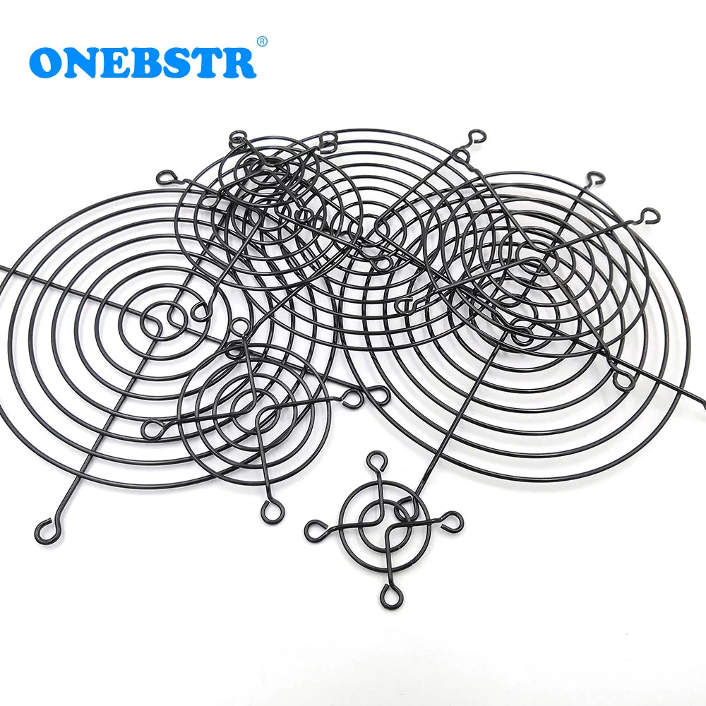 Крышка вентилятора охлаждения для процессора, железная сетка 4 см 5 см 6 см 8 см 9 см 12 см 13,5 см 14 см, черный корпус для компьютера