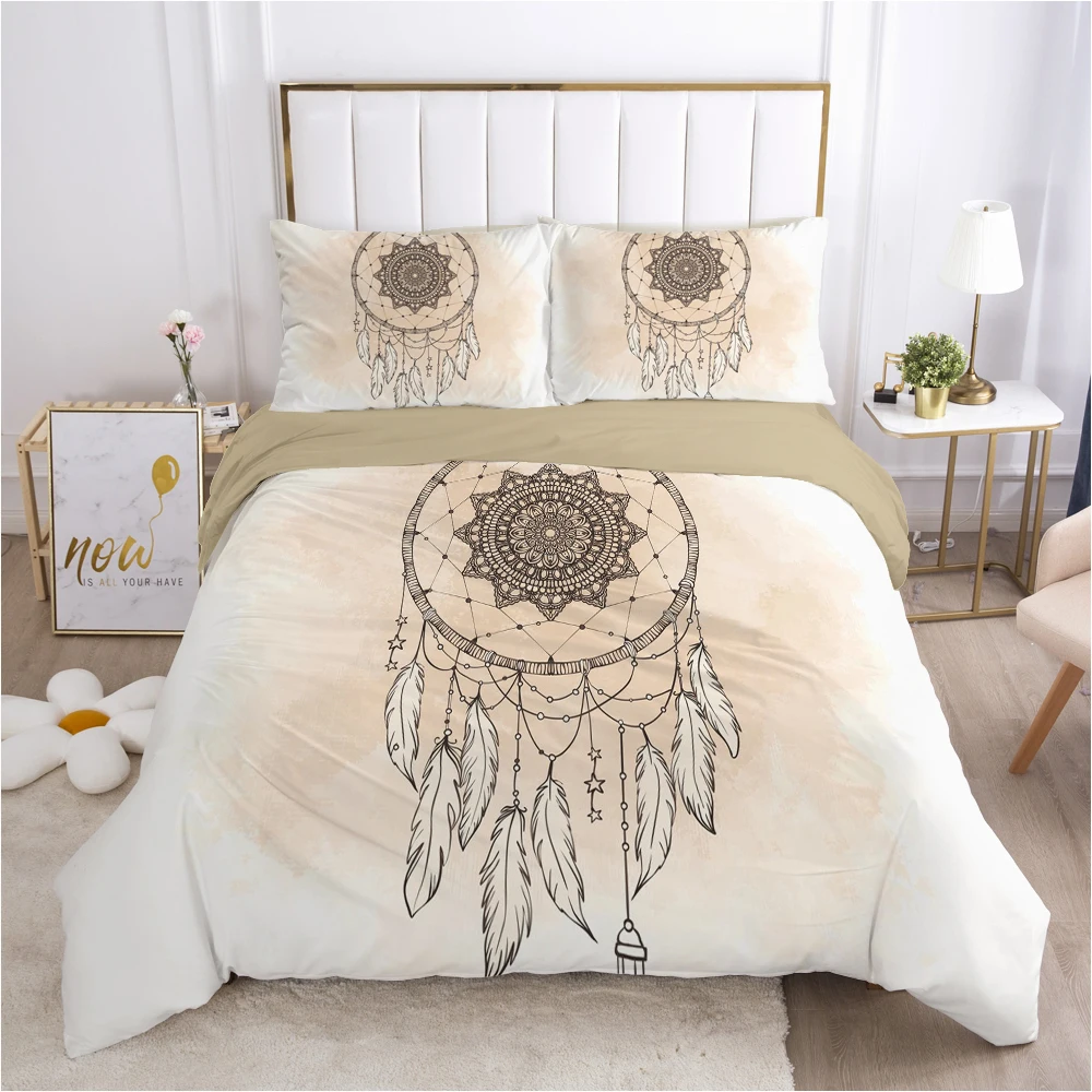 

Customize 3D Bedding Sets Europe King Size Duvet Cover Set Bohemia Dreamcatcher Blanket Case Pillowcases Bedclothes Drop Ship