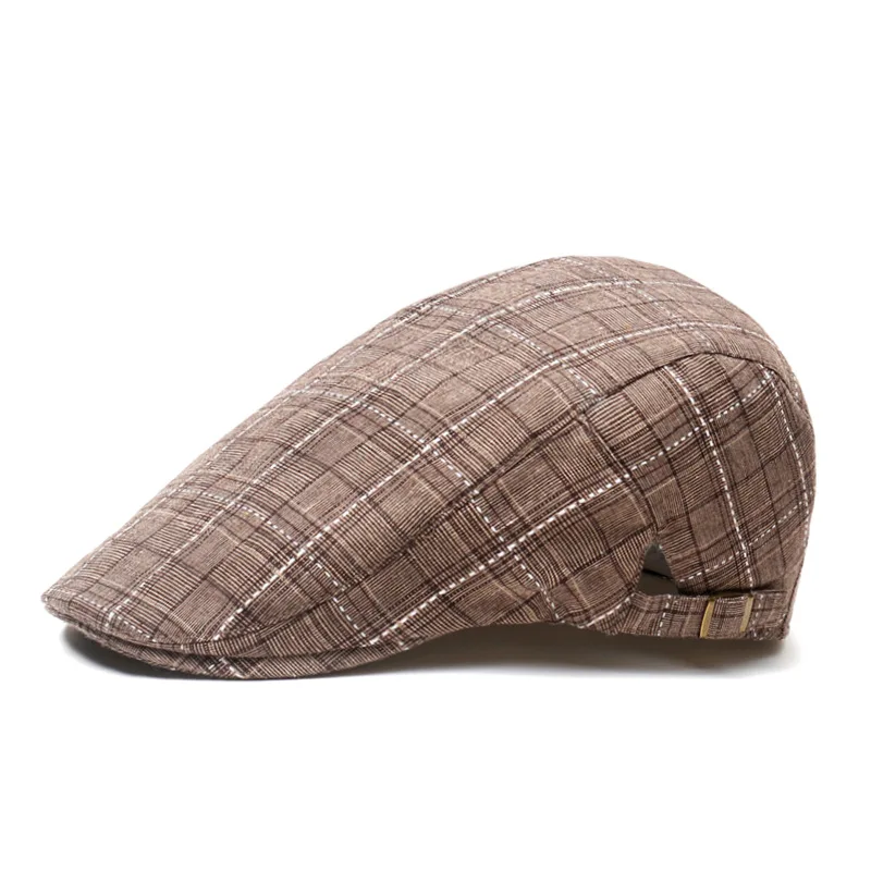 Men's Spring and Summer Tide Shade Beret Forward Cap Plaid Baseball | Аксессуары для одежды