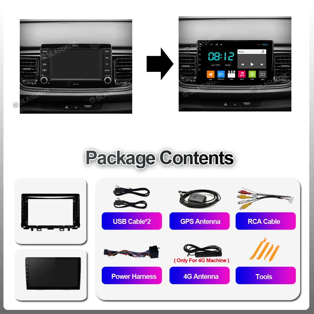 Мультимедийный видеопроигрыватель на Android 10 0 автомагнитола с DSP GPS для Kia RIO YB 2016 2017
