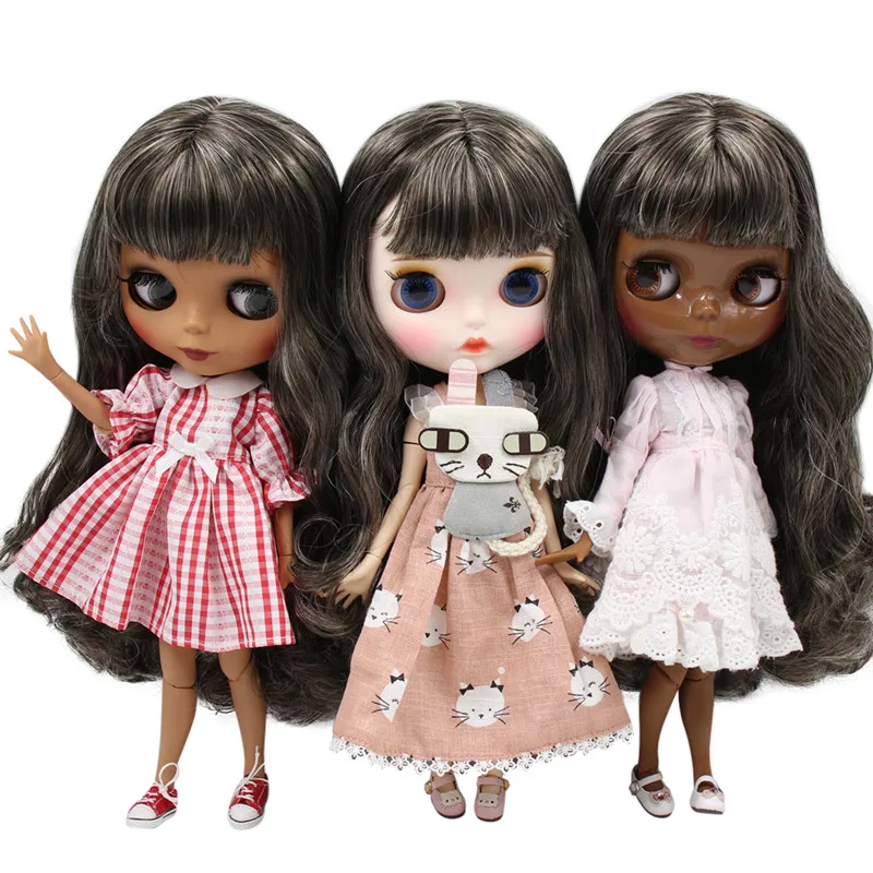 Кукла на заказ ICY DBS Blyth No.BL950/313 Black mix светлые волосы 1/6 bjd аниме ob24|Куклы| |