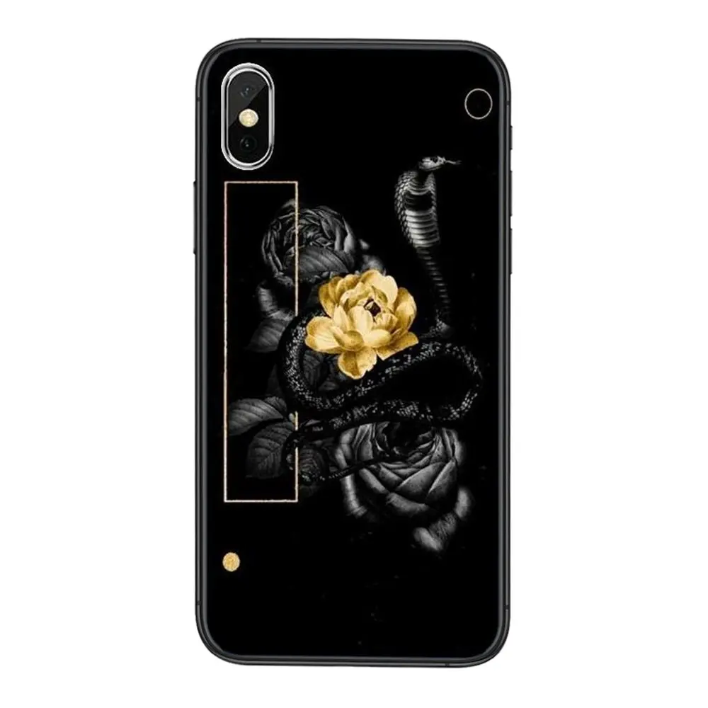 Черный водонепроницаемый силиконовый цветок змея Дракона Для Huawei Mate 40 Pro Plus 30 20 10