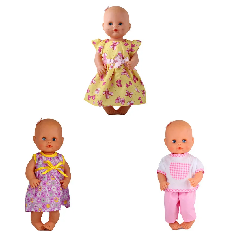 13 дюймов, Одежда для кукол, 35 см, Nenuco кукла, Ropa Nenuco y su Hermanita, аксессуары для кукол, 1 короткий наряд, 1 розовый кружевной наряд, 1 платье - Цвет: 3pcs mixed 6