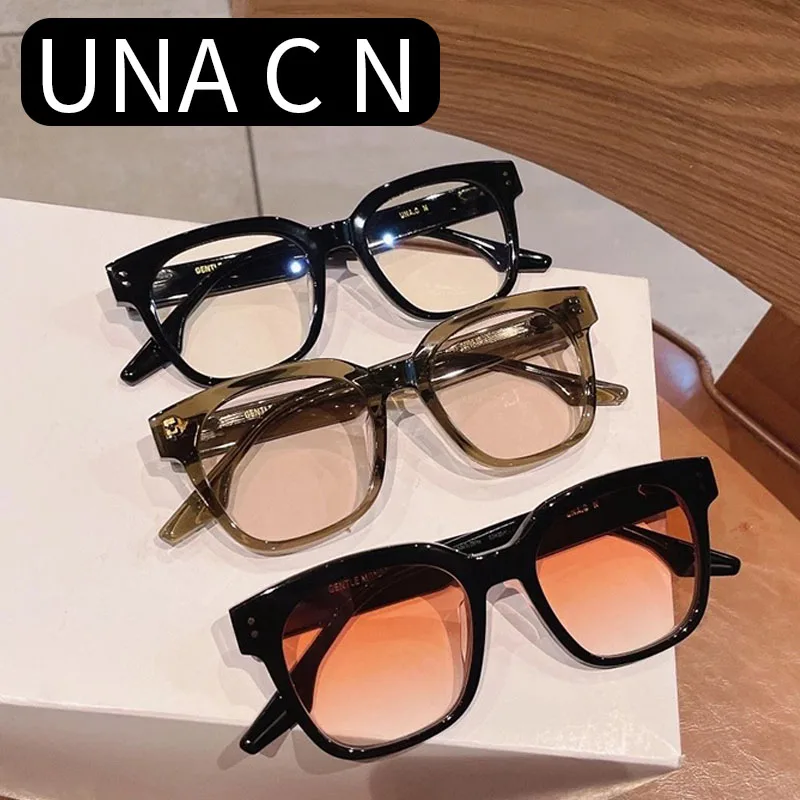 

GENTLE MONSTER Sunglasses Women 2021 For Men Luxury Designer Vintage UNACN Acetate UNAC UNA C N GM Fashion Sun Glasses Frame