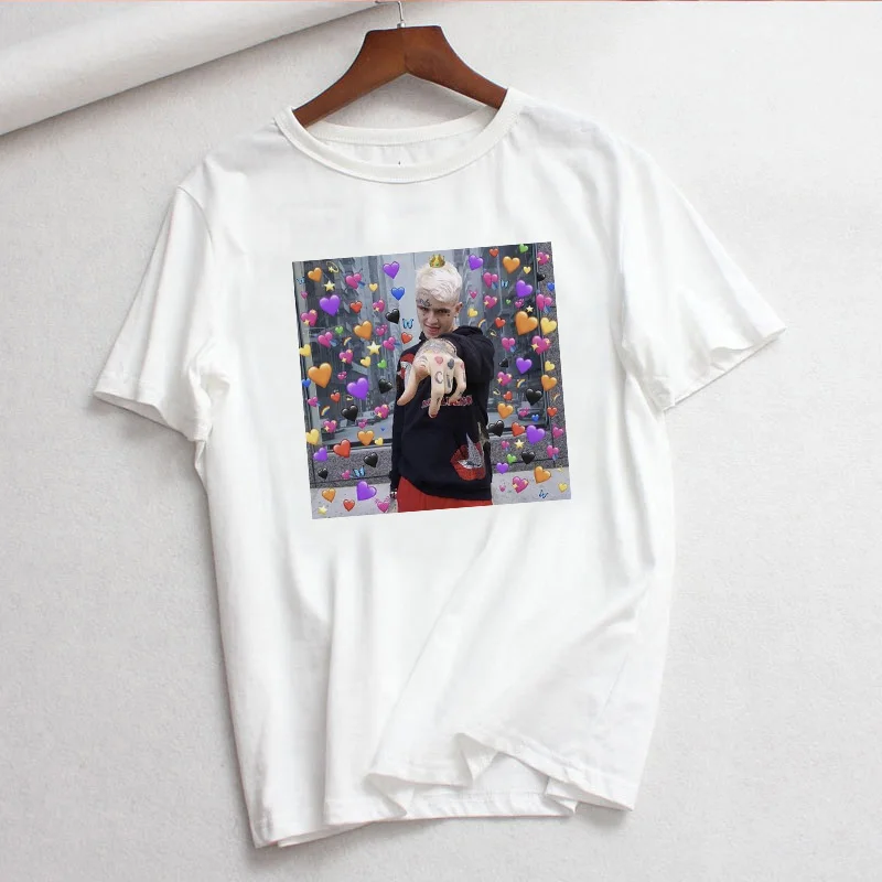 Женская футболка в стиле Харадзюку модная с принтом Lil Peep хип-хоп уличная одежда