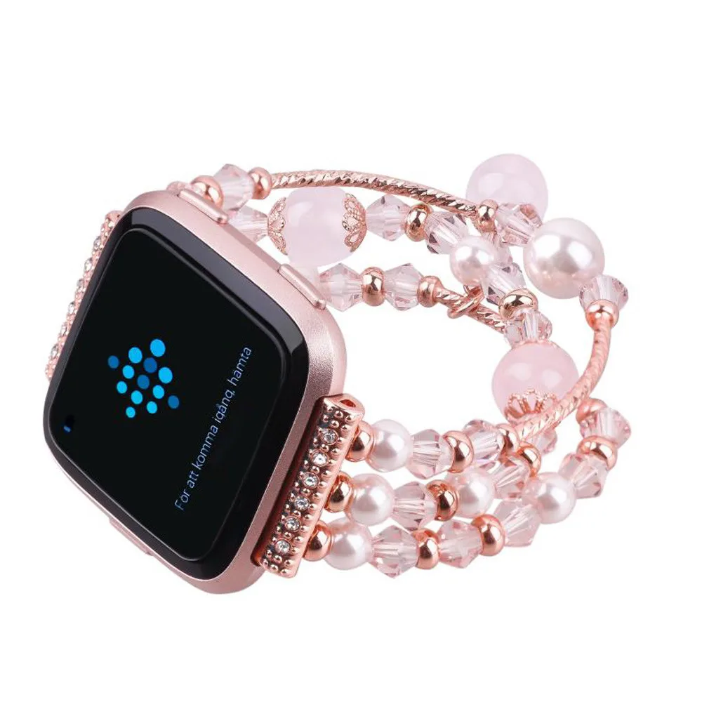Fashion Sports Beaded Bracelet Strap Band For Fitbit Versa Quick Release SmartWatch Accessories | Электроника