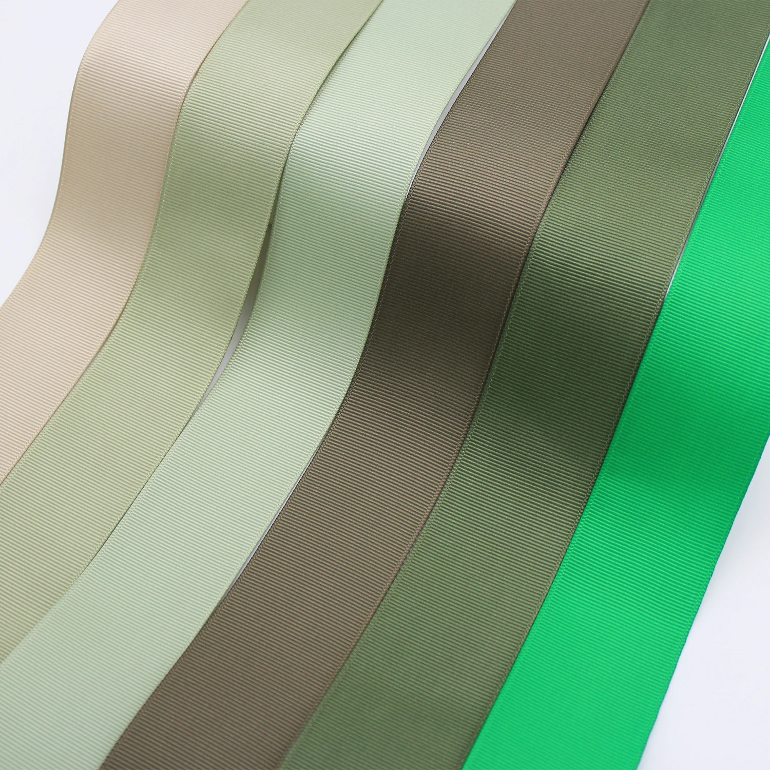 5 Meter/Lot Grosgrain Ribbon Satin Ribbon Green / Olive / Moss / Mint / Sage 2020 Fashion Color Craft DIY 6mm 9mm 16mm 25mm 38mm images - 6