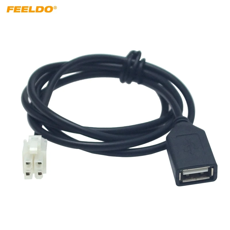 FEELDO 1 шт. Автомобильный CD/DVD Радио стерео 2 0 USB к 4 контактный разъем кабель для Chery